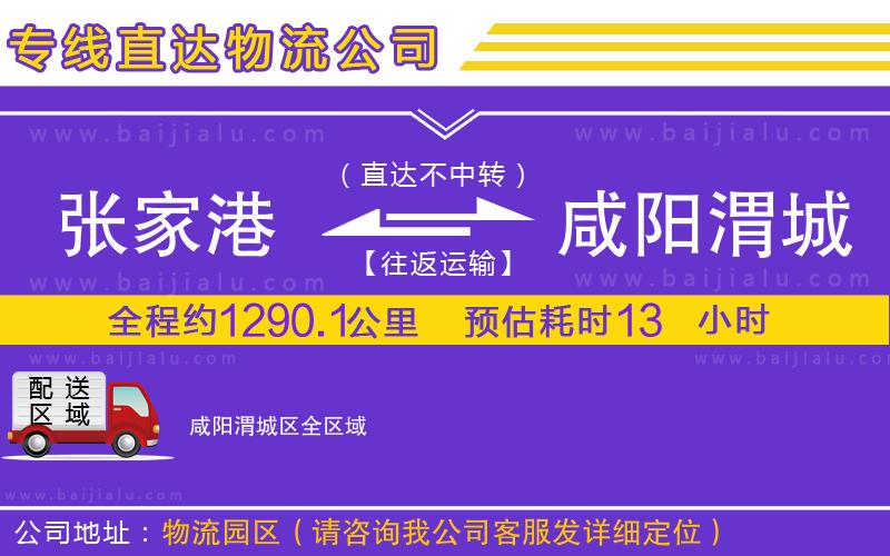 張家港到咸陽渭城區(qū)物流專線