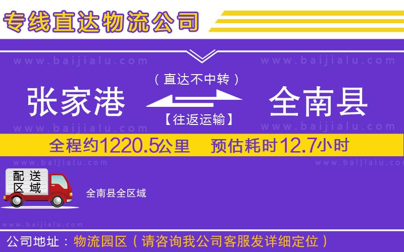 張家港到全南縣物流公司