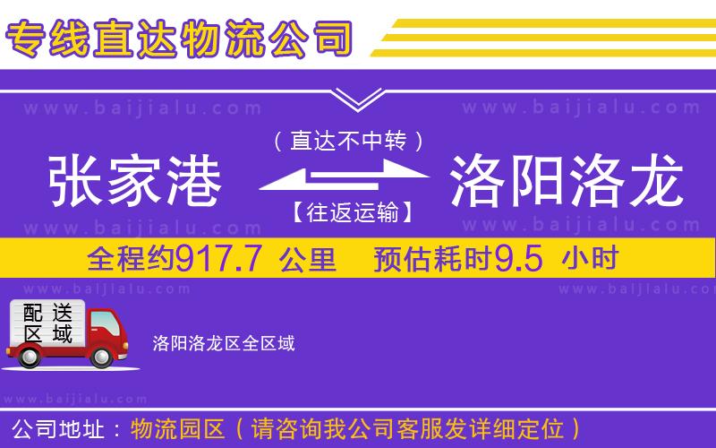張家港到洛陽洛龍區(qū)物流公司