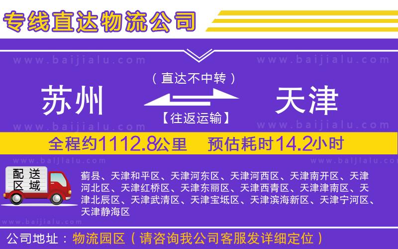蘇州到天津?qū)＞€