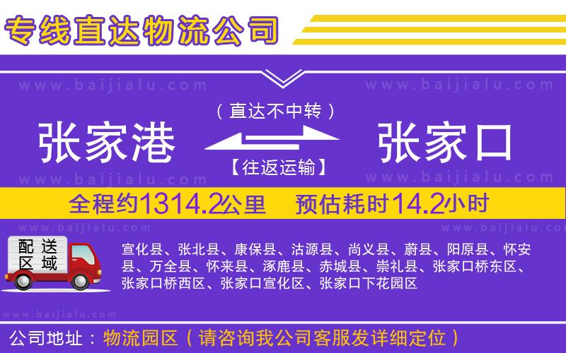 張家港到張家口物流專線