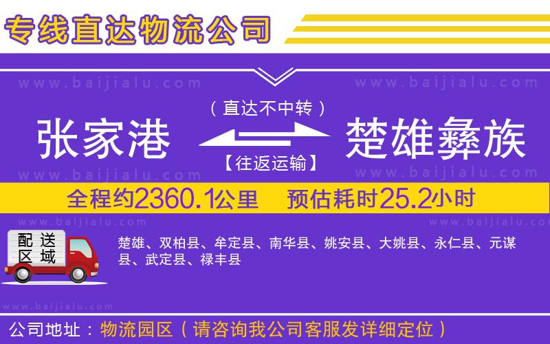 張家港到楚雄彝族自治州物流專線