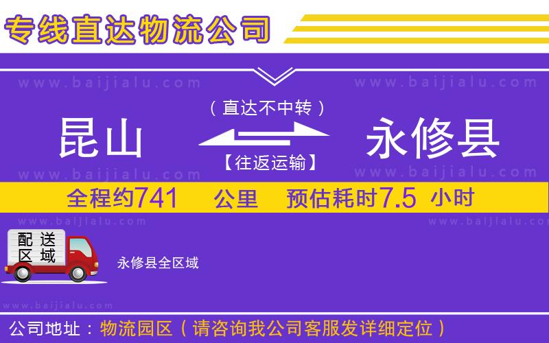 昆山到永修縣物流公司