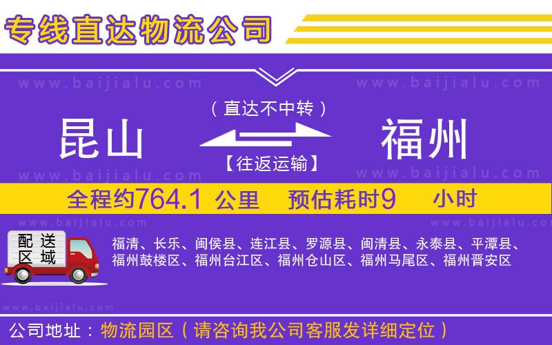 昆山到福州物流公司