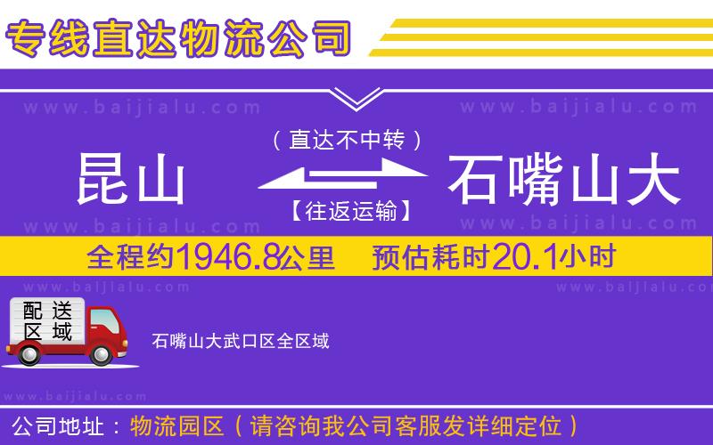 昆山到石嘴山大武口區(qū)物流公司