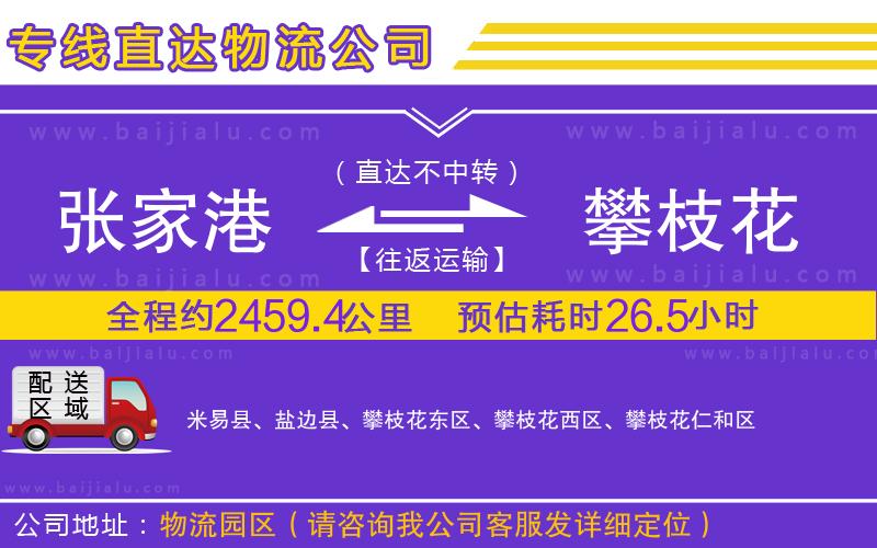張家港到攀枝花物流專線