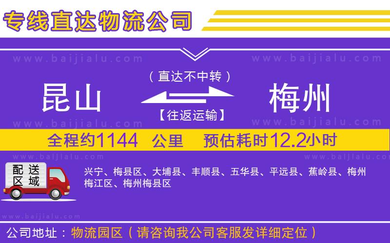 昆山到梅州物流專線