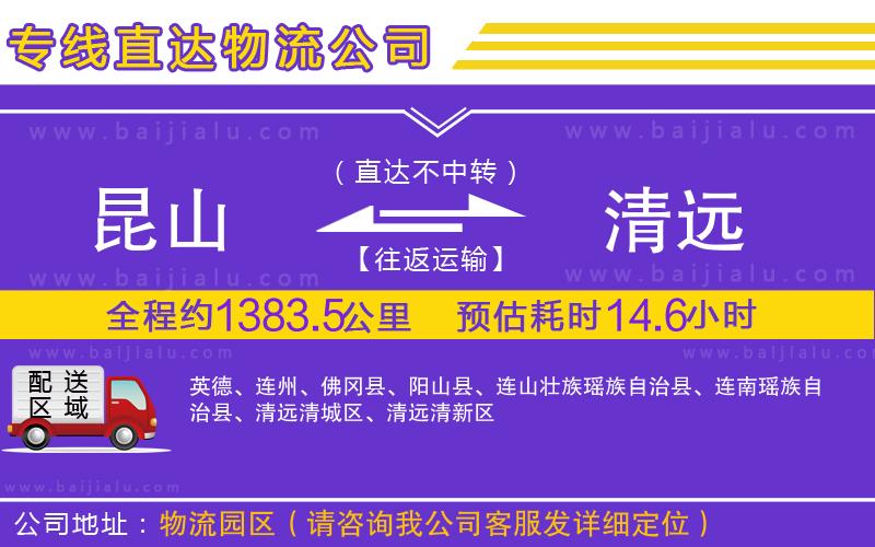 昆山到清遠(yuǎn)物流公司