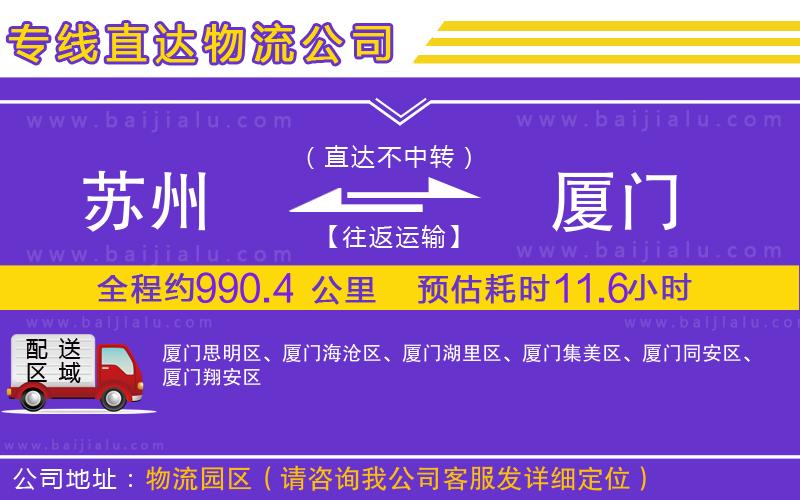 蘇州到廈門(mén)物流