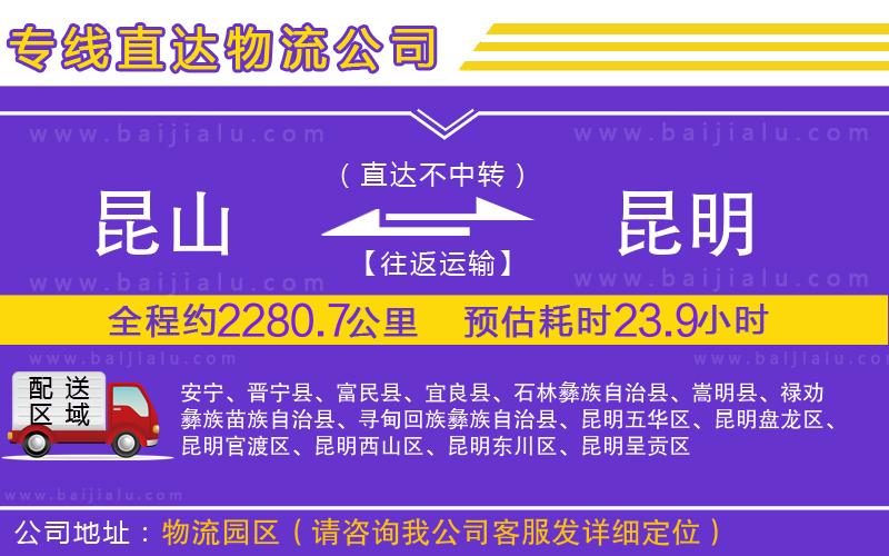 昆山到昆明物流公司