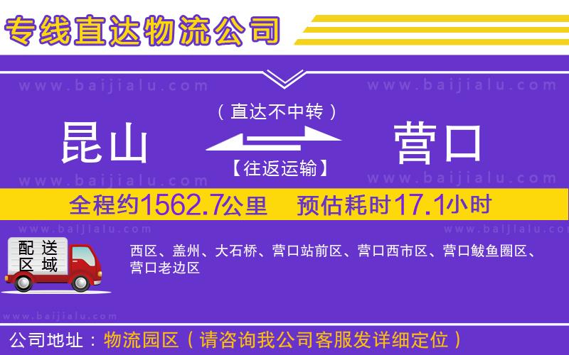 昆山到營口物流專線