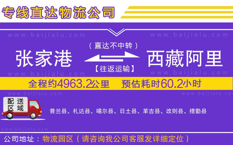 張家港到西藏阿里地區(qū)物流專線