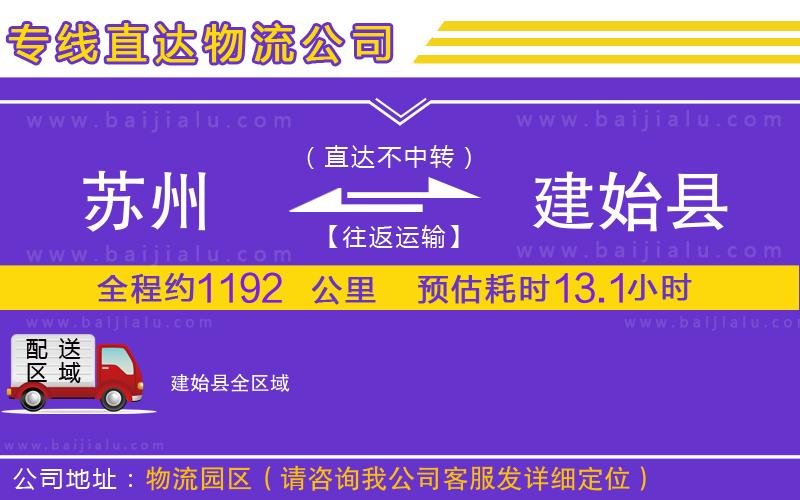 蘇州到建始縣物流公司